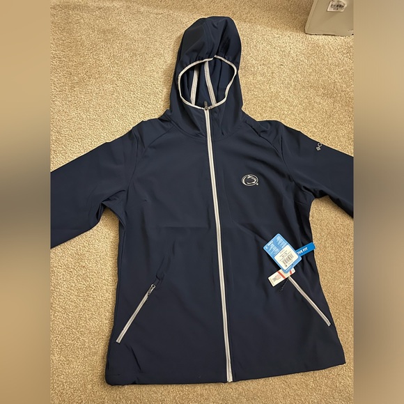Columbia Women’s Penn State Soft Shell Navy Blue Jacket Size XL - Picture 1 of 5